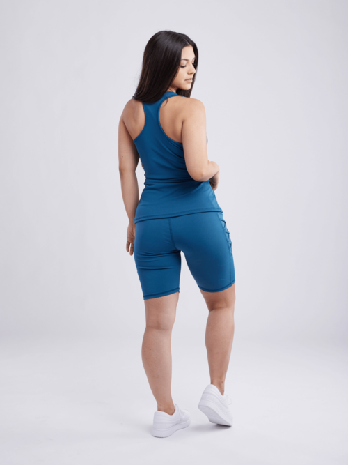 JupiterGear High-Waisted Workout Shorts with Pockets & Criss Cross Des