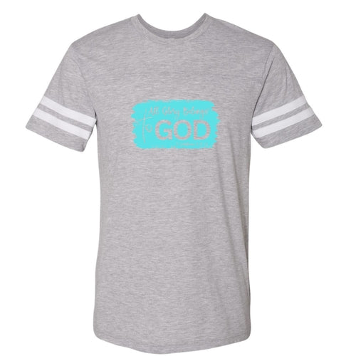 Mens Vintage Sport T-shirt All Glory Belongs to God Christian