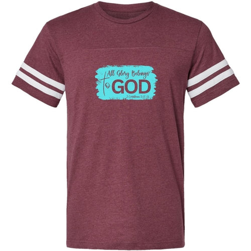 Mens Vintage Sport T-shirt All Glory Belongs to God Christian