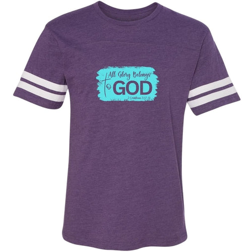 Mens Vintage Sport T-shirt All Glory Belongs to God Christian