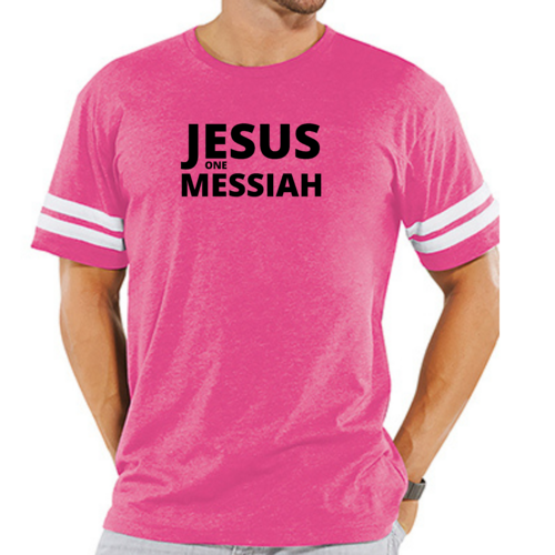 Mens Vintage Sport Graphic T-shirt Jesus one Messiah Black