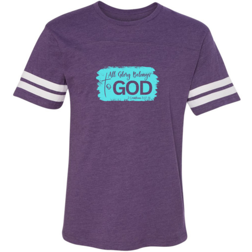 Mens Vintage Sport T-shirt All Glory Belongs to God Christian