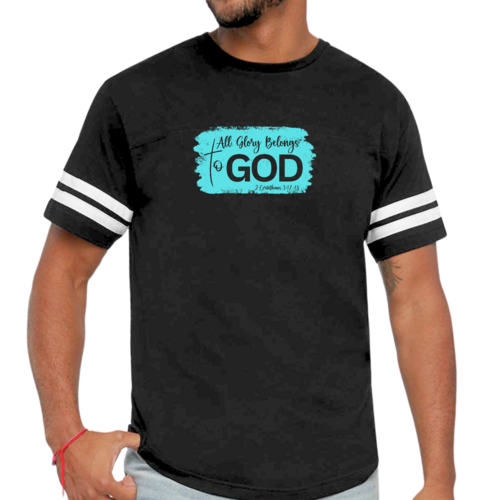 Mens Vintage Sport T-shirt All Glory Belongs to God Christian