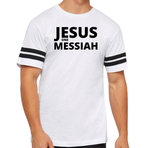 Mens Vintage Sport Graphic T-shirt Jesus one Messiah Black