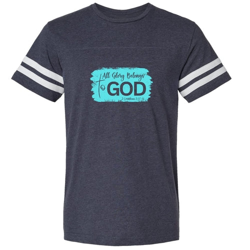 Mens Vintage Sport T-shirt All Glory Belongs to God Christian