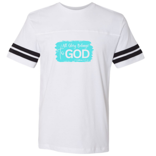 Mens Vintage Sport T-shirt All Glory Belongs to God Christian