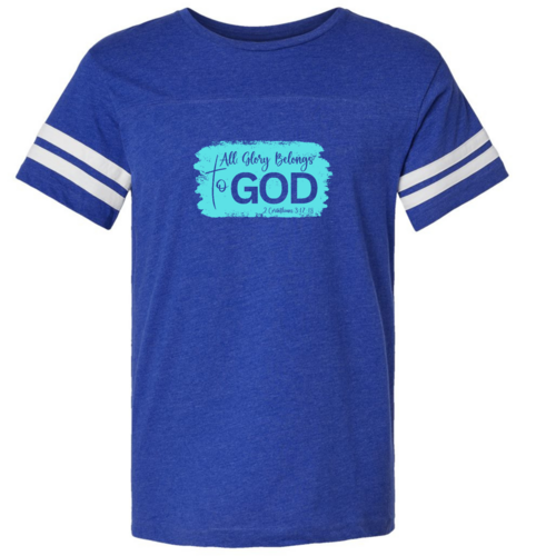 Mens Vintage Sport T-shirt All Glory Belongs to God Christian