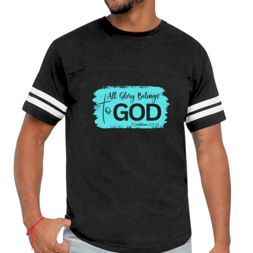 Mens Vintage Sport T-shirt All Glory Belongs to God Christian