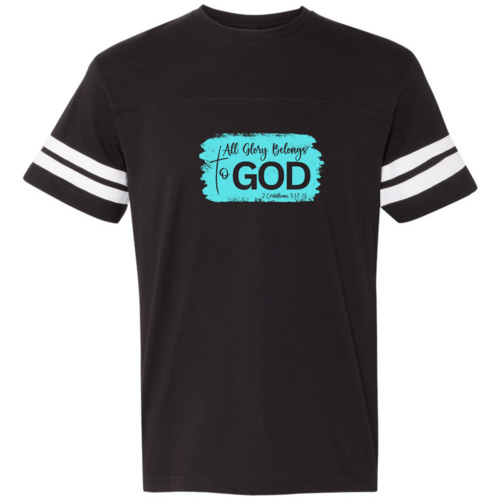 Mens Vintage Sport T-shirt All Glory Belongs to God Christian