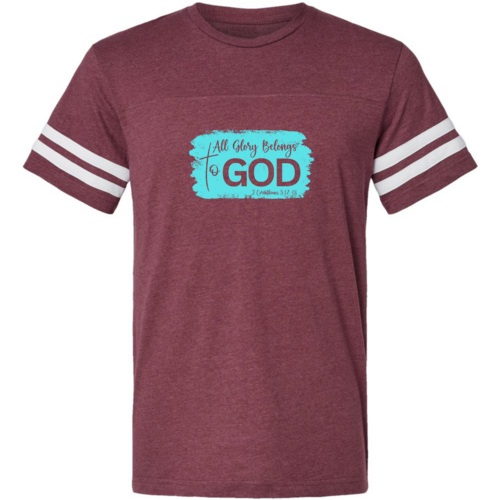 Mens Vintage Sport T-shirt All Glory Belongs to God Christian