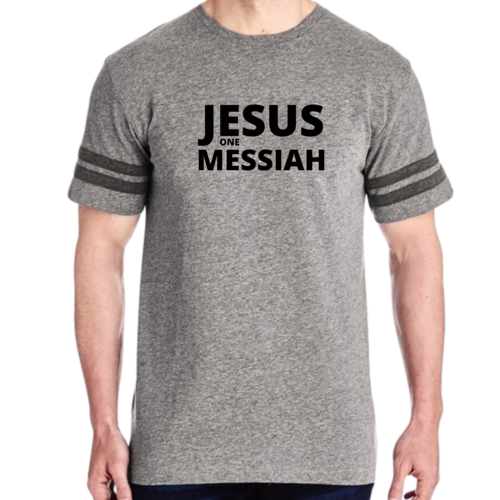 Mens Vintage Sport Graphic T-shirt Jesus one Messiah Black
