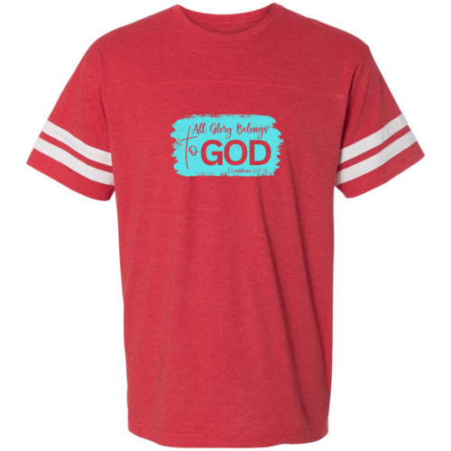 Mens Vintage Sport T-shirt All Glory Belongs to God Christian